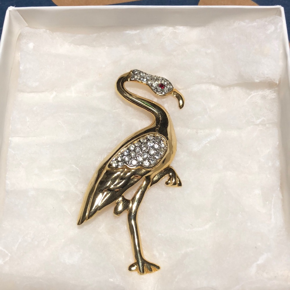 Stork or flamingo pin